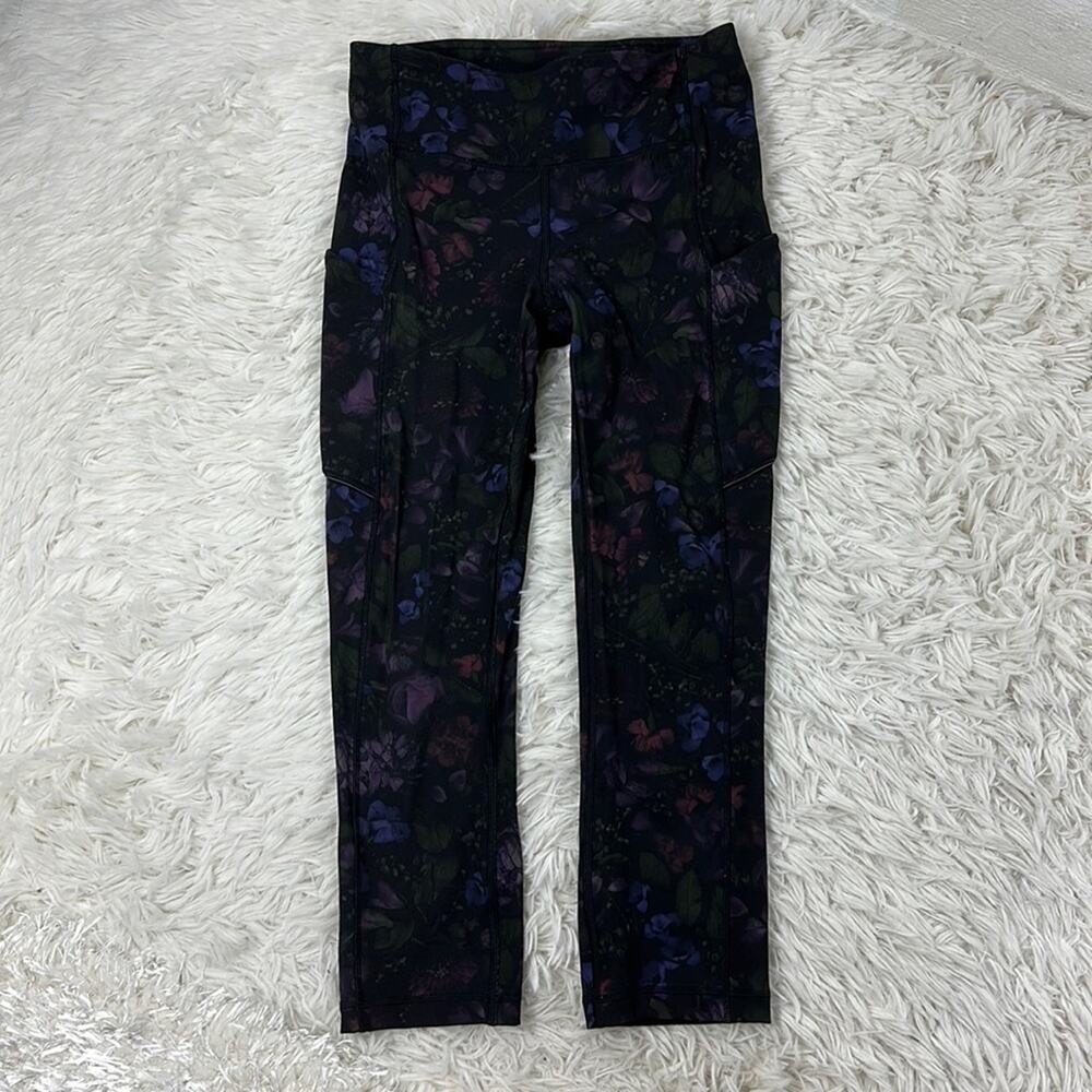 Lululemon Speed Up Crop (21") Frozen Flourish Multi